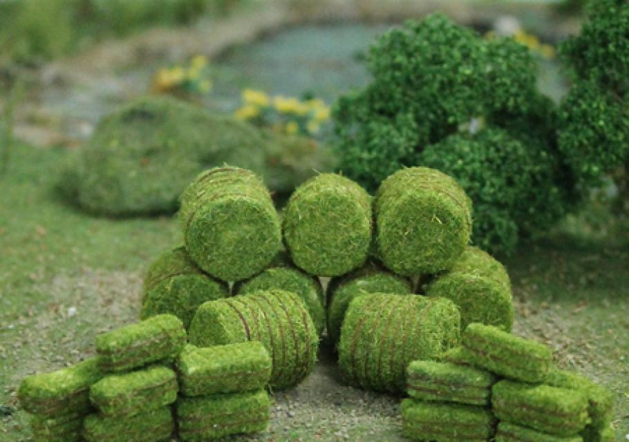 Green Hay Bales