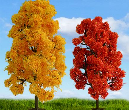 HO Scale 4/pk Scenic Deciduous 3.5" to 4" MP Scenery Products 70858 